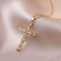 Cross Pendant Zircon Necklace for Women
