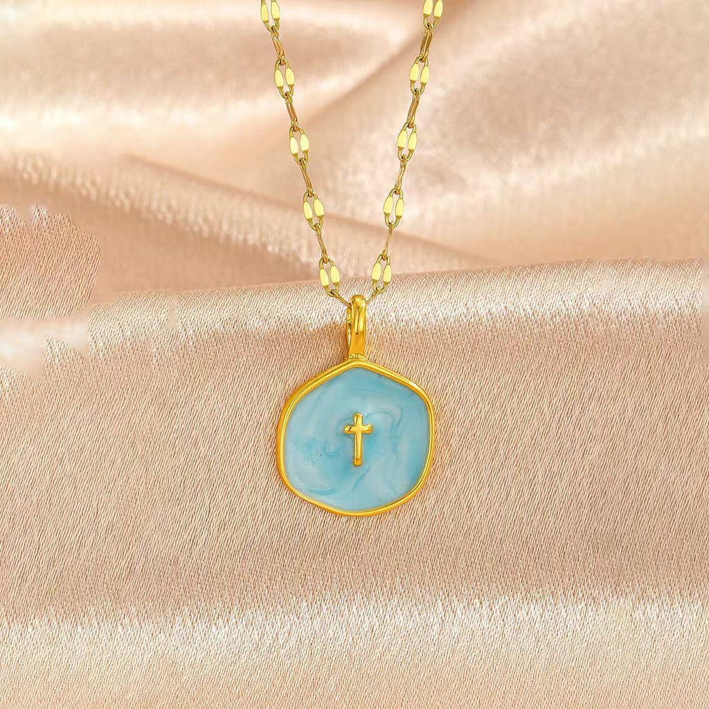 Octagonal Cross Pendant Necklace