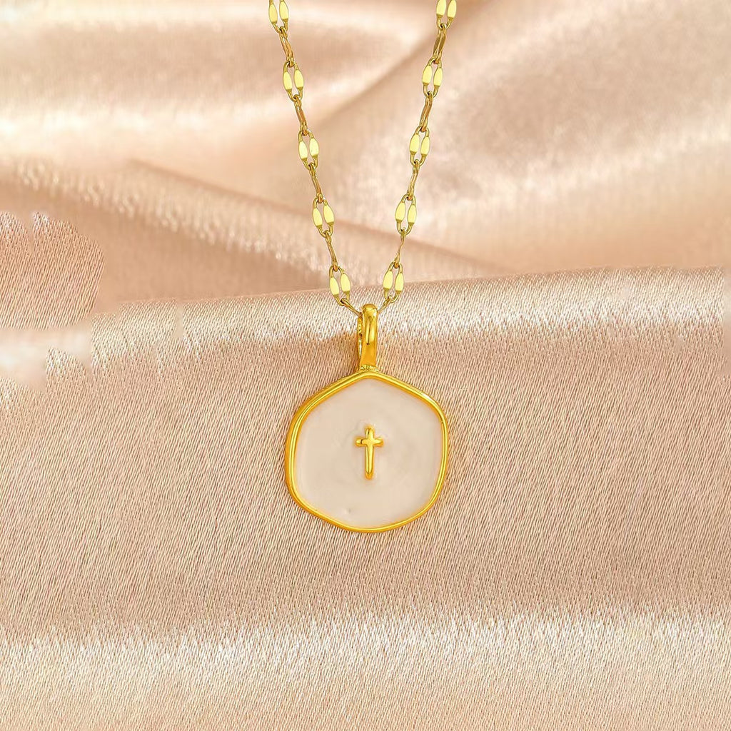 Octagonal Cross Pendant Necklace