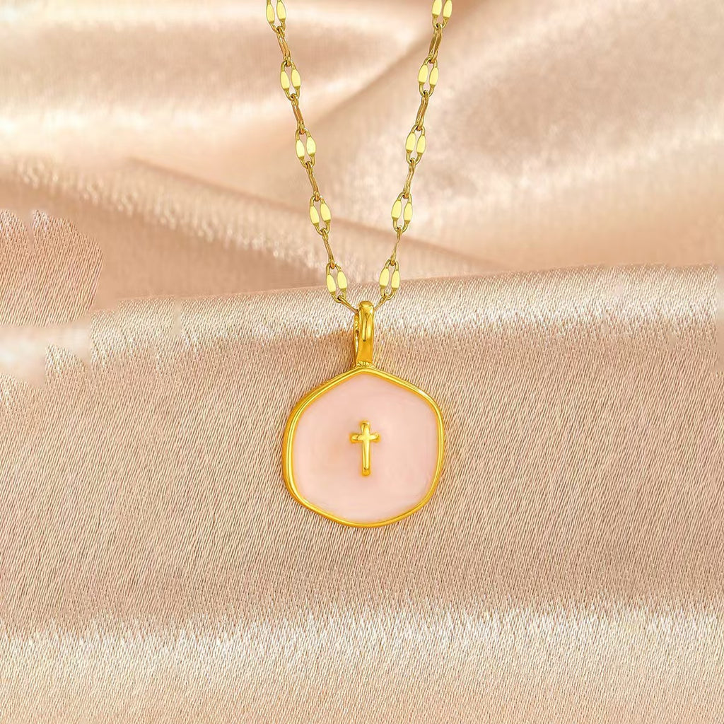 Octagonal Cross Pendant Necklace