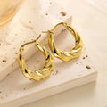 Titanium and steel ear stud for earrings