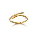 Geometric Snake Open Adjustable Ring