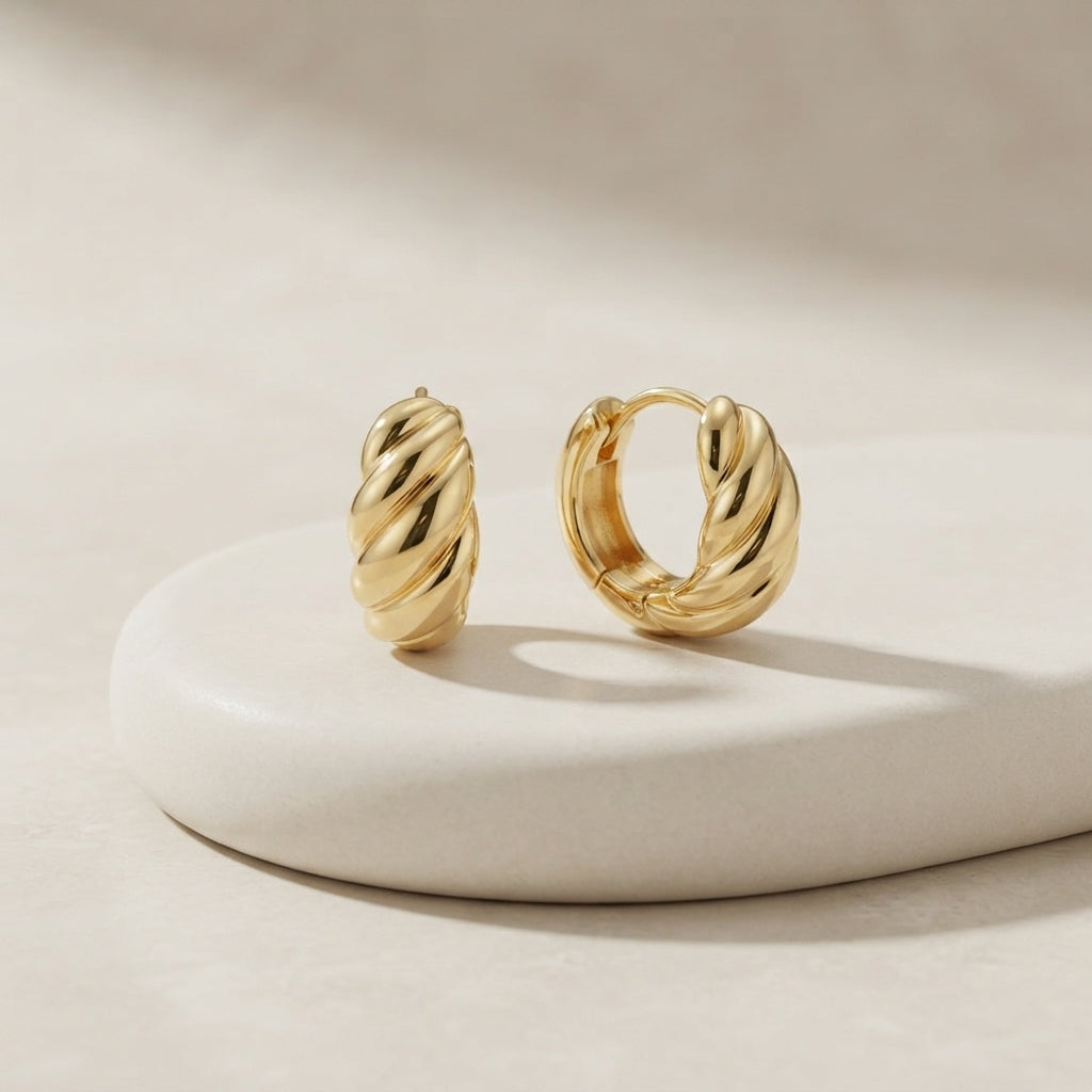 The Solstice Twisted Hoops