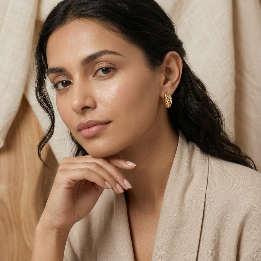 The Solstice Twisted Hoops