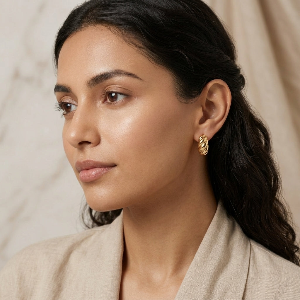 The Solstice Twisted Hoops