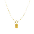 A simple women's stainless steel 14K necklace jewelry
