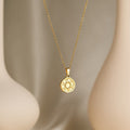 Smiley Face Sun Pendant Necklace for Women