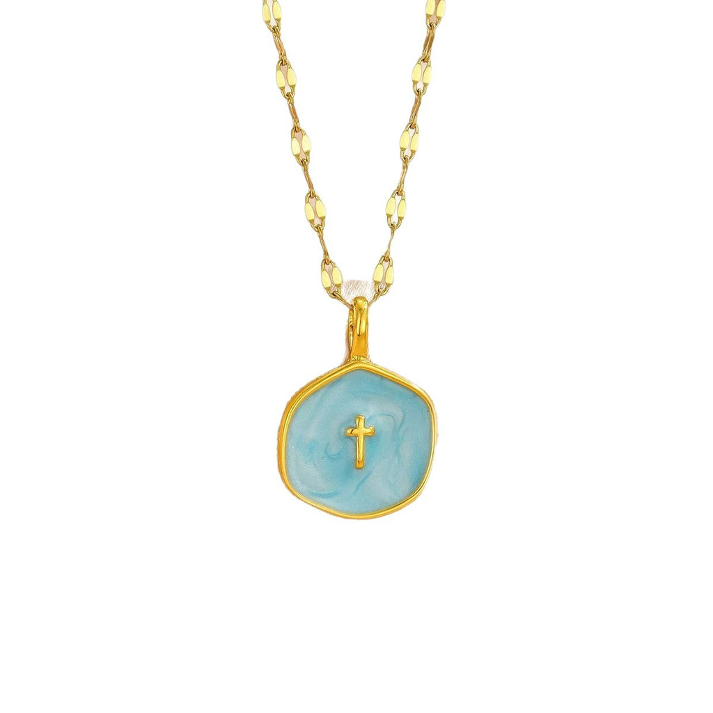 Octagonal Cross Pendant Necklace