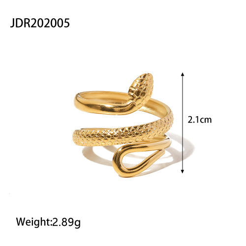 European American Style Titanium Steel Geometric Rings